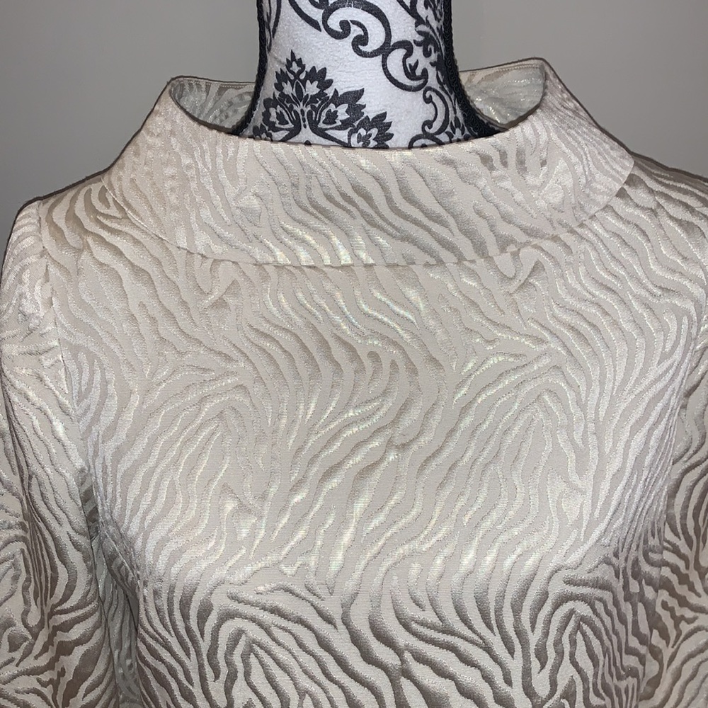 Michael Kors zebra  print dressy shirt size 8 - Picture 2 of 11